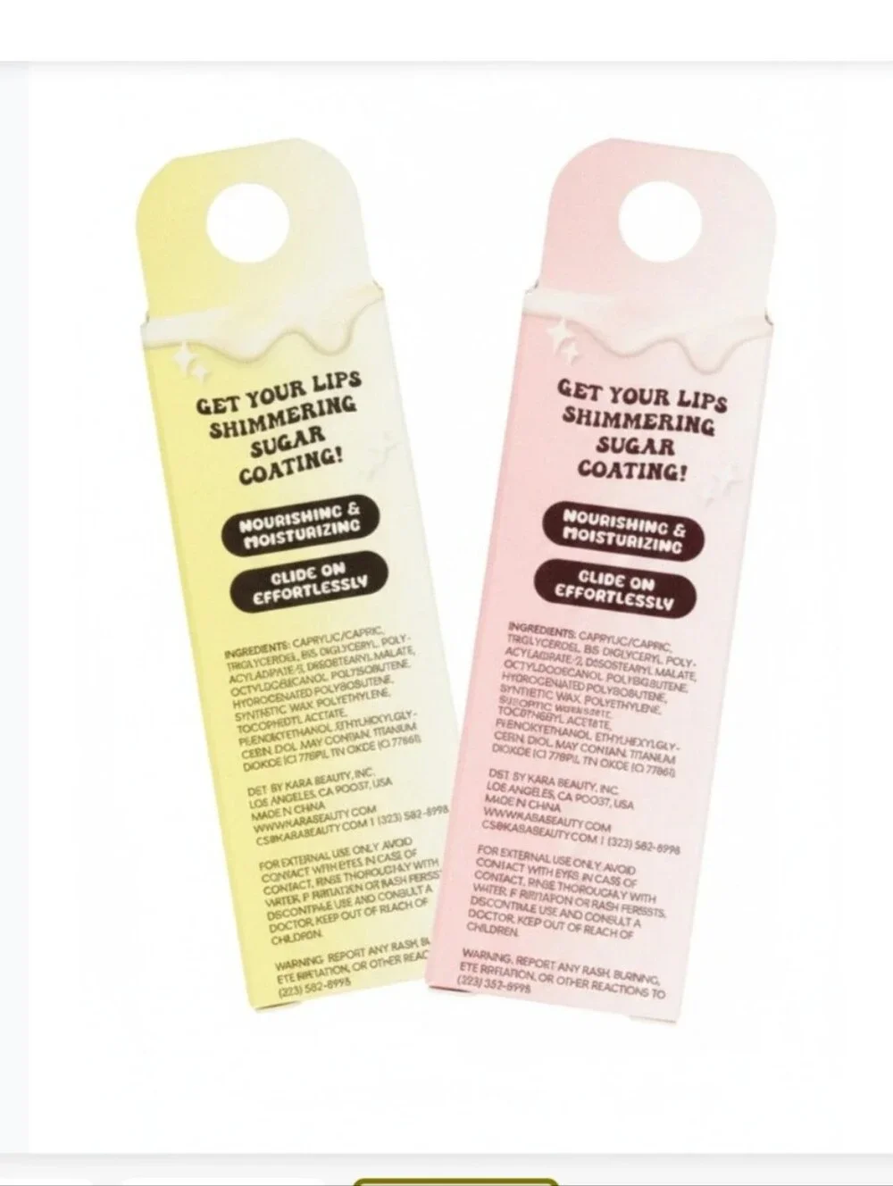 Kara Beauty Sugarcoat Shimmer Lip Balm Set - Berry Gumdrop & Sweet Tooth
